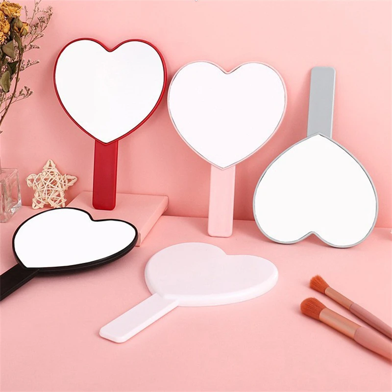 Espelho galvanizado hd, materiais de proteção ambiental, sensação suave, portátil, mini espelho de maquiagem portátil simples