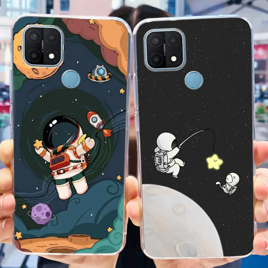 For Cover OPPO A15 A15s 2020 Phone Case New Fashion Flower Shockproof Silicone TPU Cover For OPPOA15 A 15 S CPH2179 CPH2185 Capa