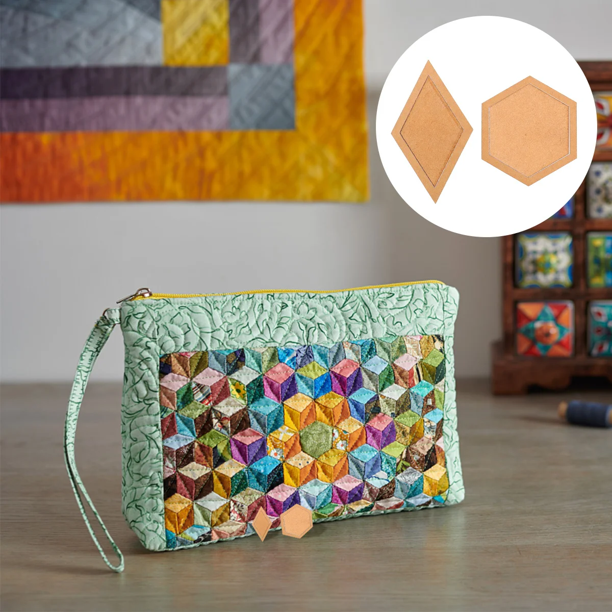 

54Pcs Multi Pattern Acrylic Quilting Templates Set Versatile Sewing Supply for Patchwork Embroidery DIY Crafts