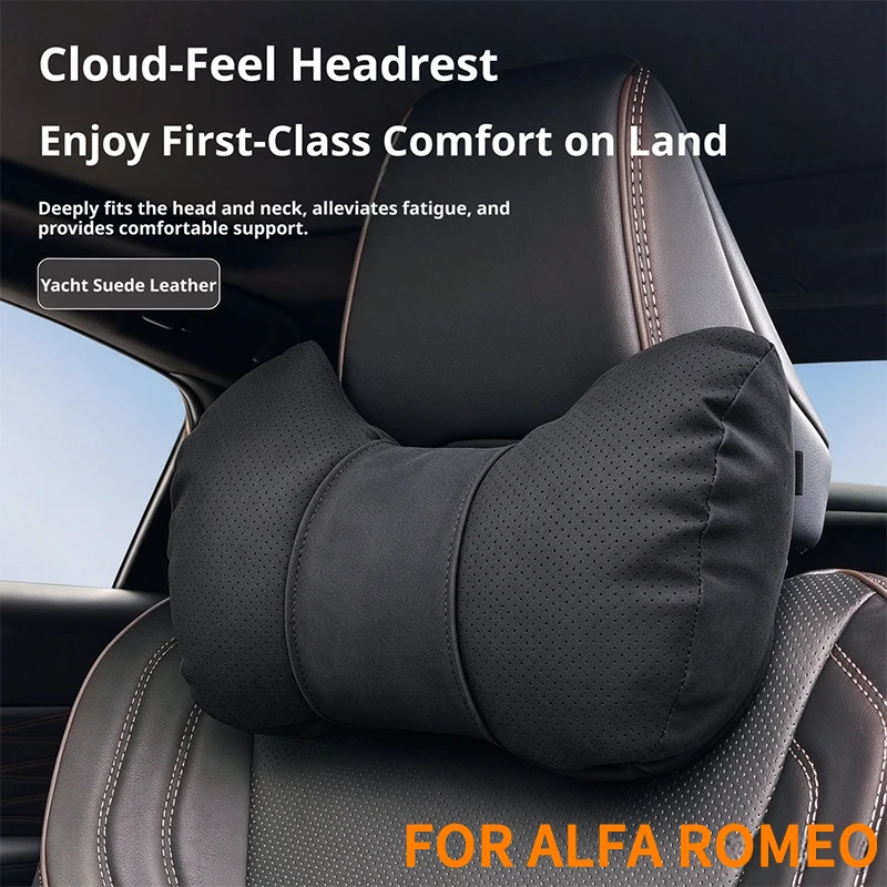 High-grade horn cloud cotton head pillow for Alfa Romeo Stelvio Giulia Giulietta Tonale 4C Junior car interior accessories