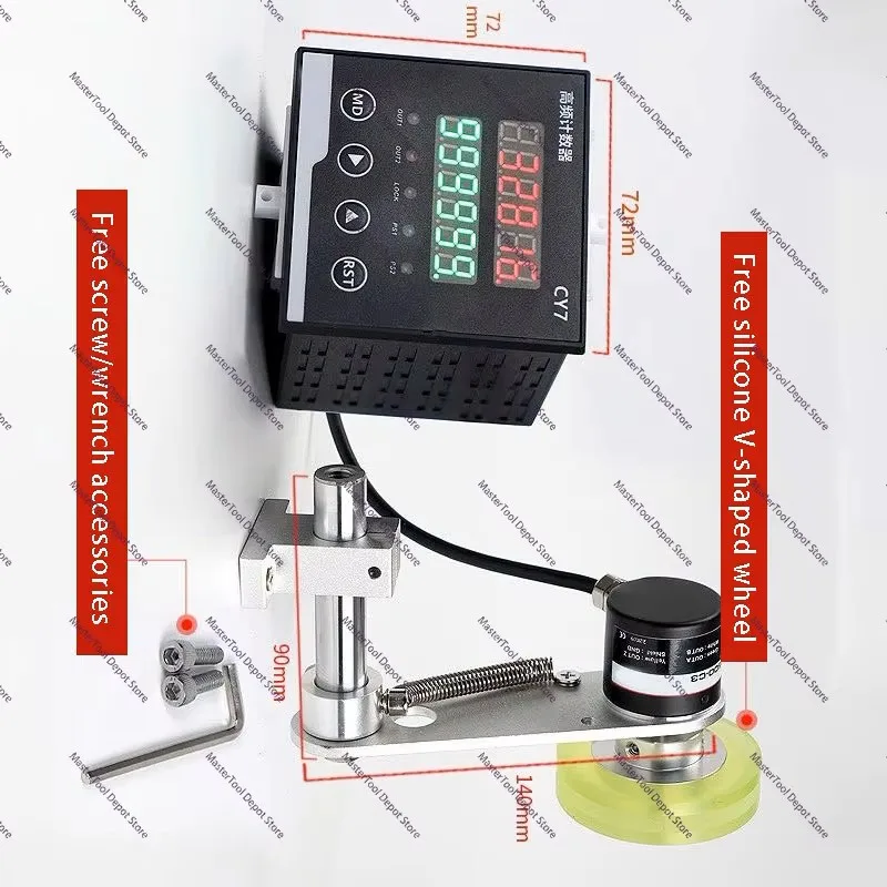High Precision Roller Digital Display Counter Encoder Controller Edge Banding Machine Length Counting Meter