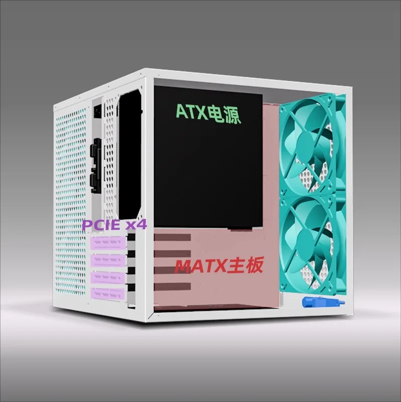 

8-полосный NAS-шасси Sagittarius со спинкой, блок питания ATX, PCIe полной высоты MATX, хранилище Qunhui AIO, UNRAID