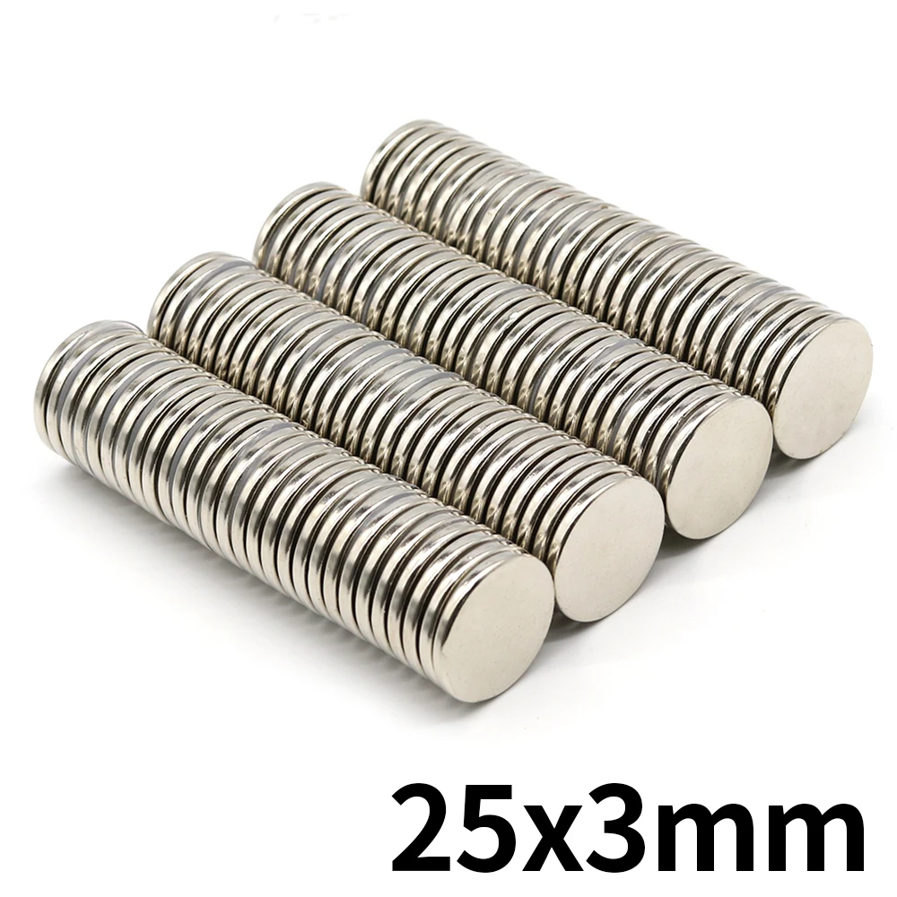 5Pcs 25x3 Round Magnet 25mmx3mm Neodymium N35 Permanent NdFeB Super Strong Powerful Magnetic Imane Disc 25*3