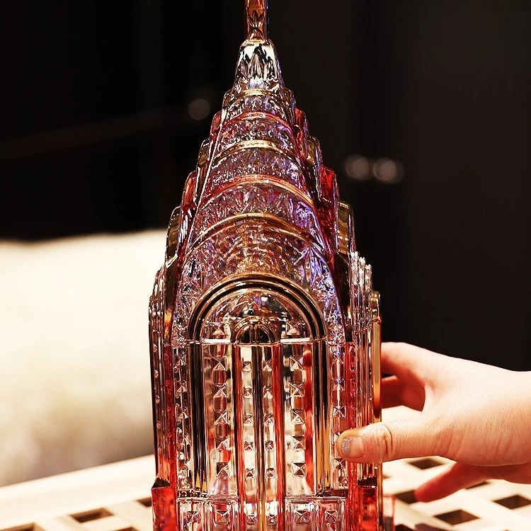 Crystal glass colored jewelry candy tank box storage tank decorative ornament