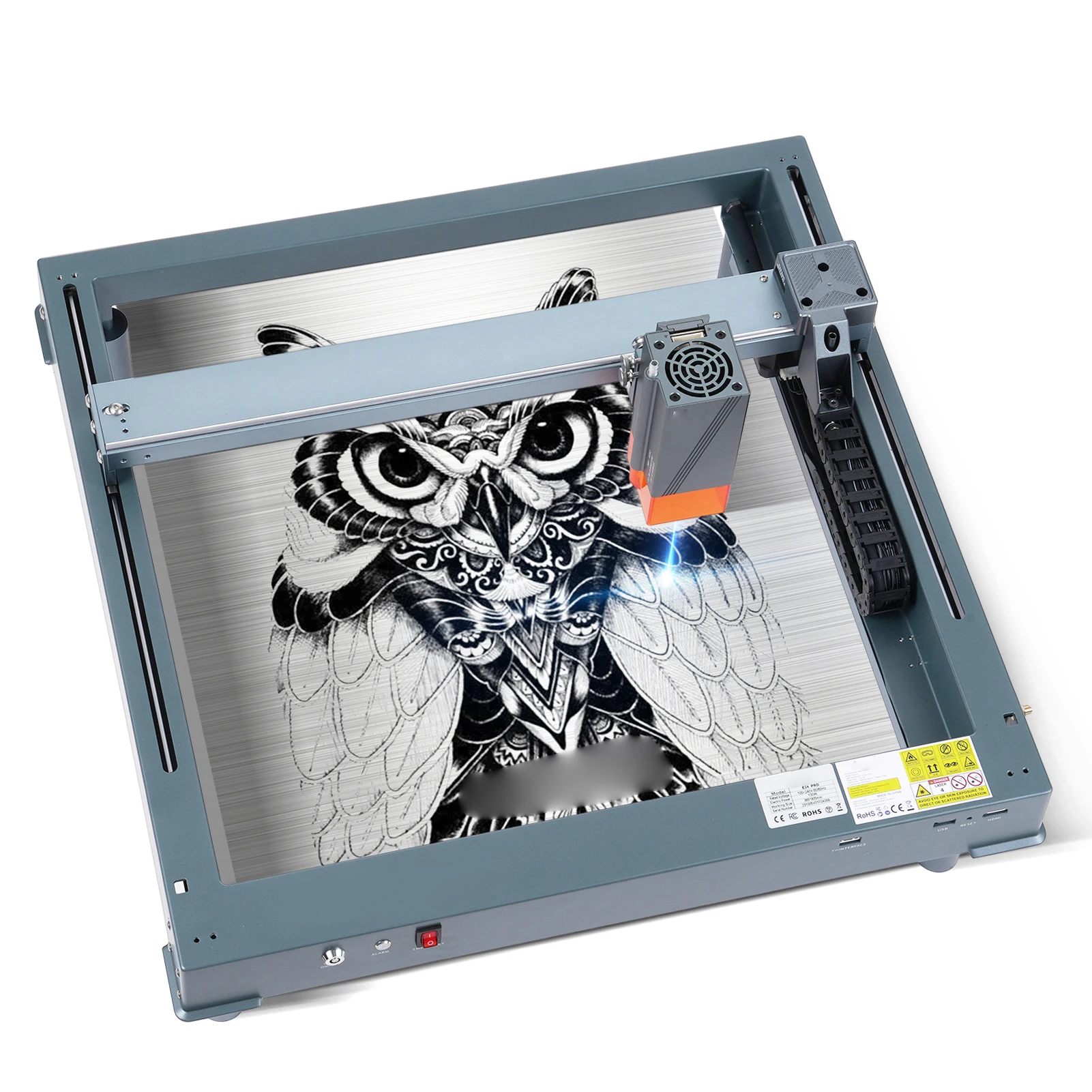 

E18 Pro Laser Engraver Integrated Structure Compressed Spot High Speed Engraving 365x305mm Area Engraving Machine US