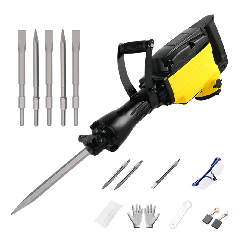 Electric pick 2000W Single use slotting to demolish concrete wall multi-function for household use Rotary percussion drill