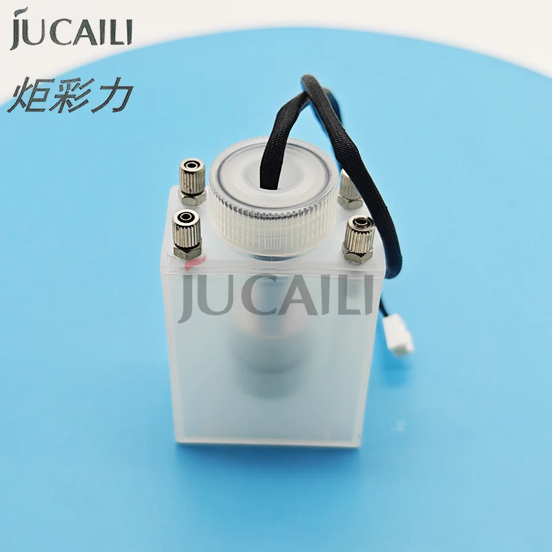 JCL 4 Ways Sub Ink Tank พร้อมขั้วต่อโลหะสําหรับ Konica Mutoh Mimaki Allwin Infiniti Bulk Printer Sub Tank