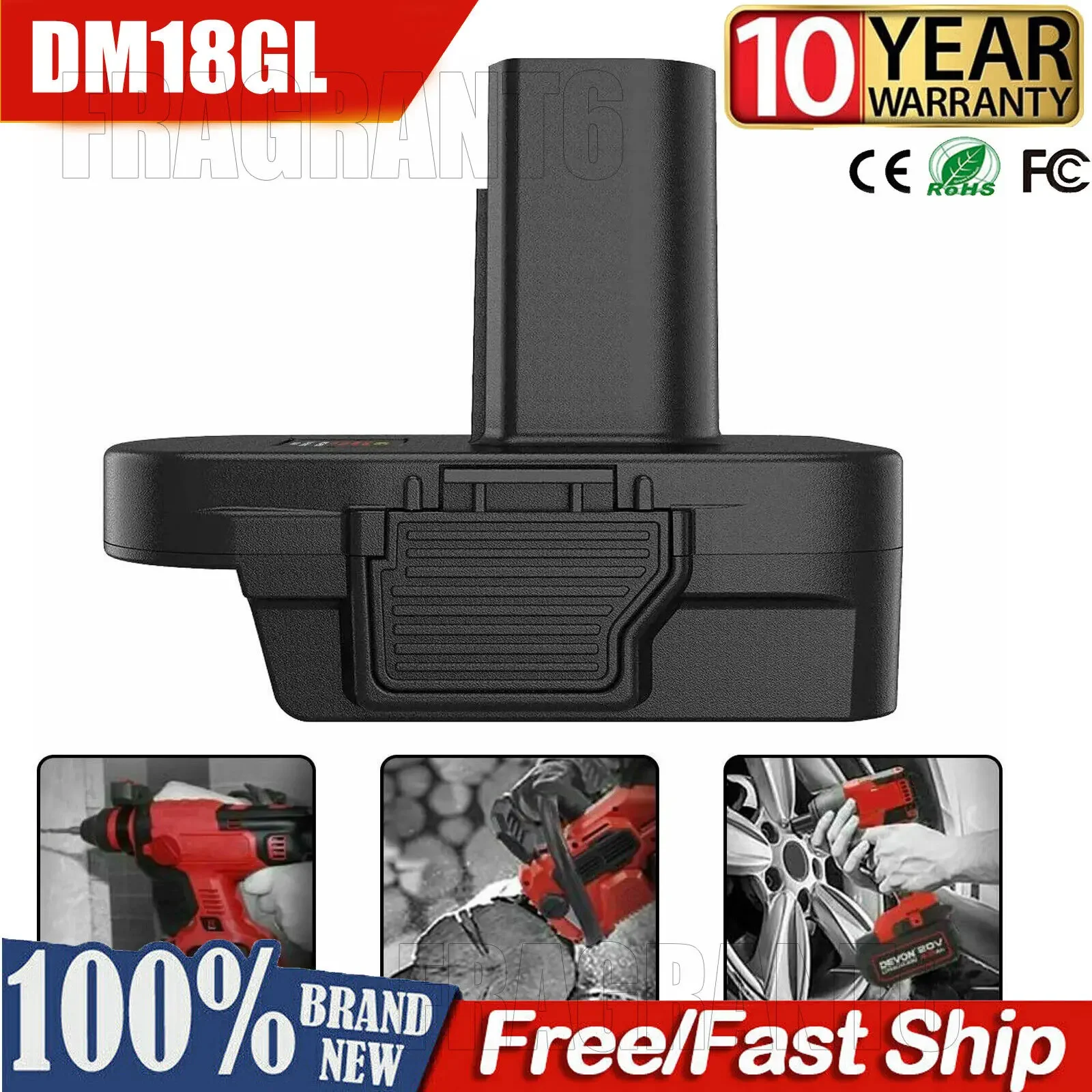 Adaptador de Bateria para Artesão Milwaukee 18v para Dewalt 20v Lithium Battery Convert Apenas para Ferramentas de Bateria de 192 Volts Dm18gl
