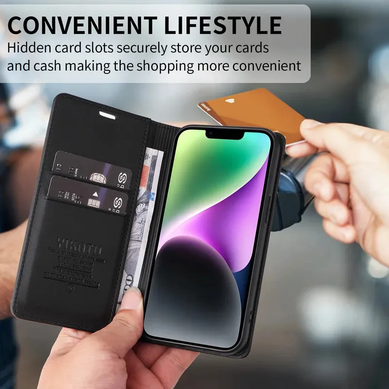 Etui z klapką na telefon Samsung Galaxy A10S A20 A30S A21S A31 A40 A41 A50 A51 A70 A71 A81 A91, magnetyczne, skórzane, z funkcją podstawki. — zdjęcie produktu 4