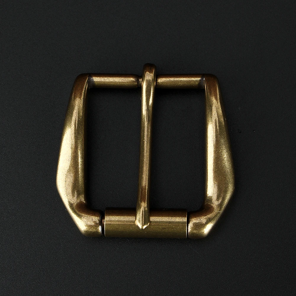 39 مللي متر حزام مشبك العتيقة برونزية الأسطوانة دبوس مشبك الصلبة النحاس الرجال حزام عادية مشبك الجلود الحرفية حزام أجزاء اكسسوارات #2