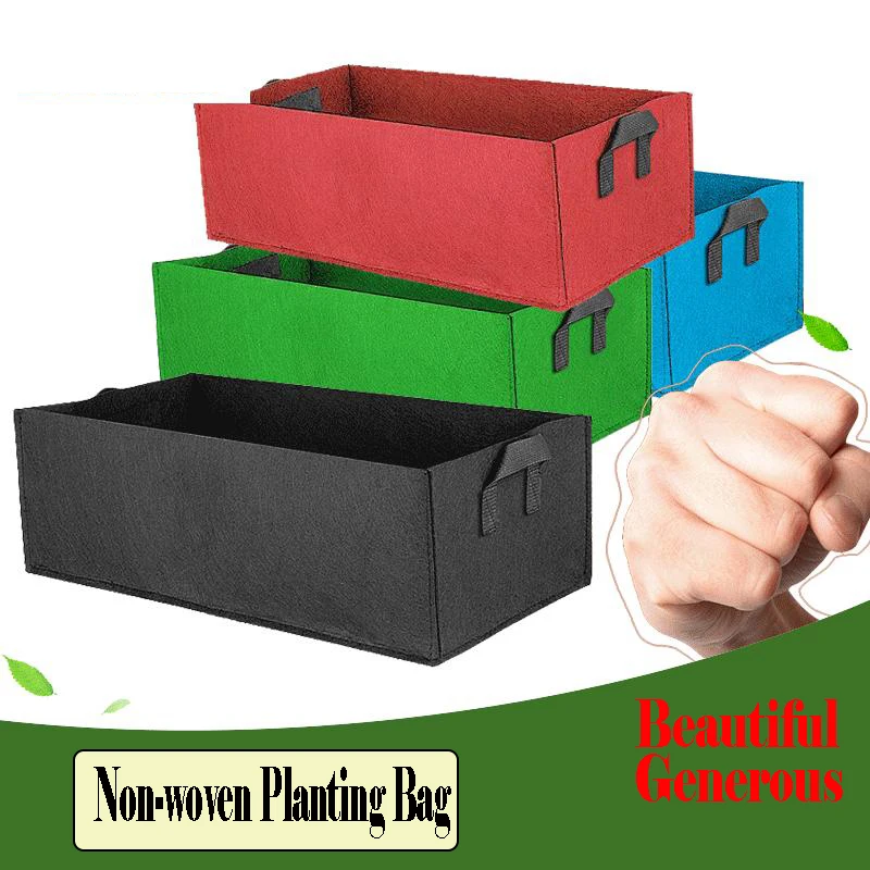 

1pcS Rectangular Felt Growing Bag Vegetable Growth Bag Flower Garden Nonwoven Fabric Nutrition Bag