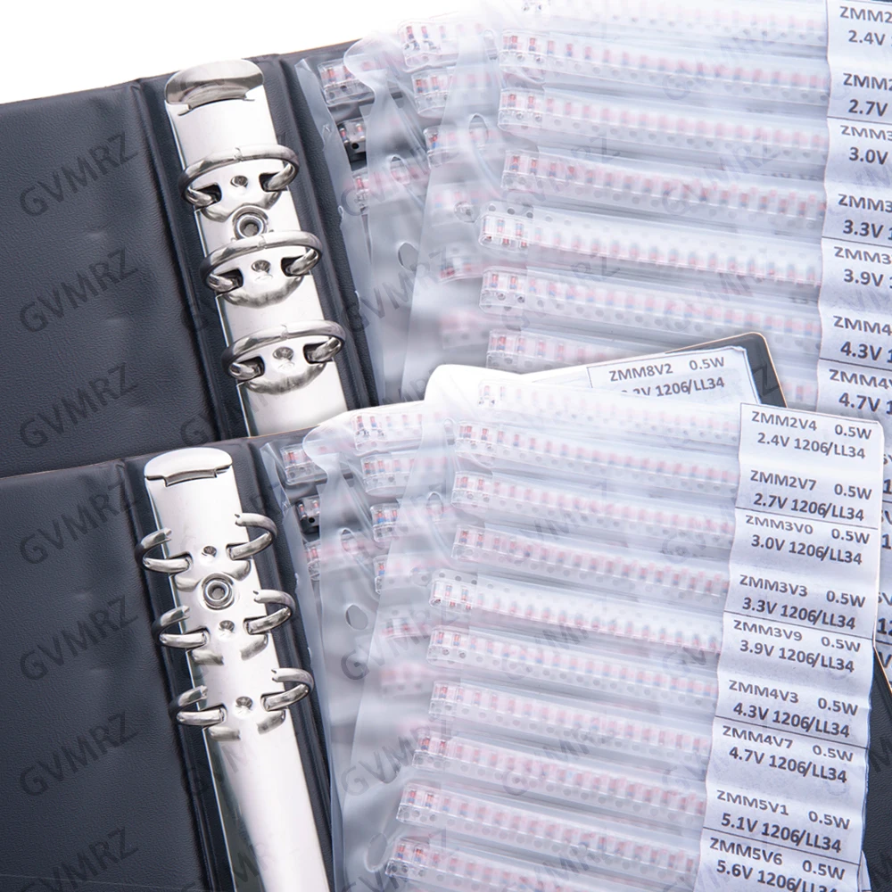 675/1350PCS SMD LL34 Zener Diode Kit book 0.5W 1/2W 3V-24V 2V-39V SMD Diode Set 1N4148