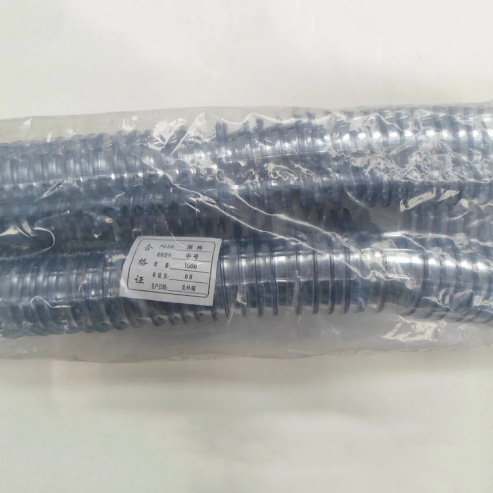 1000 قطعة كوب البول المتاح بولي كلوريد الفينيل أكواب شفافة متينة السلس الفم سهلة قبضة حامل أخذ عينات البول للمستشفى المنزلي #5