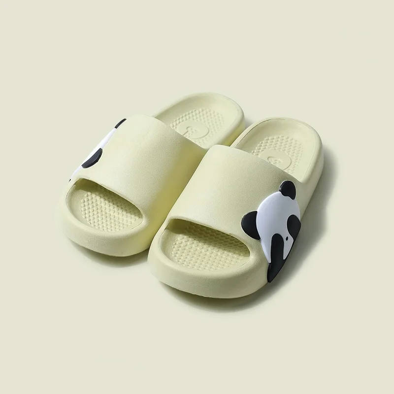 Summer Slippers Woman 2024 Unique Features Cute Panda Print Non-slip Bathroom slippers Innovacation design Indoor flat sandals