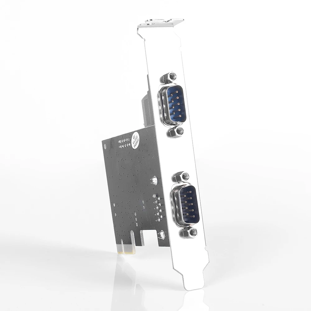 Scheda di espansione seriale PCIe Adattatore COM da PCI-Express a 2 porte seriali per supporto Windows Gestione alimentazione sveglia remota