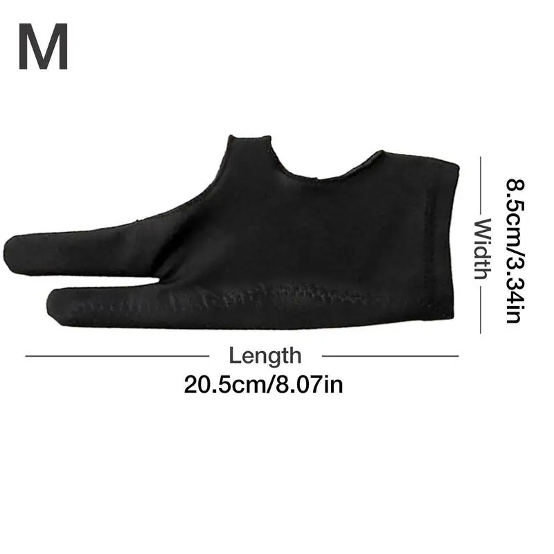 Artist Glove Two-Finger Artist Glove For Right Hand And Left Hand Drawing Tablet Glove Two Finger Smooth Elasticity For Stylus
