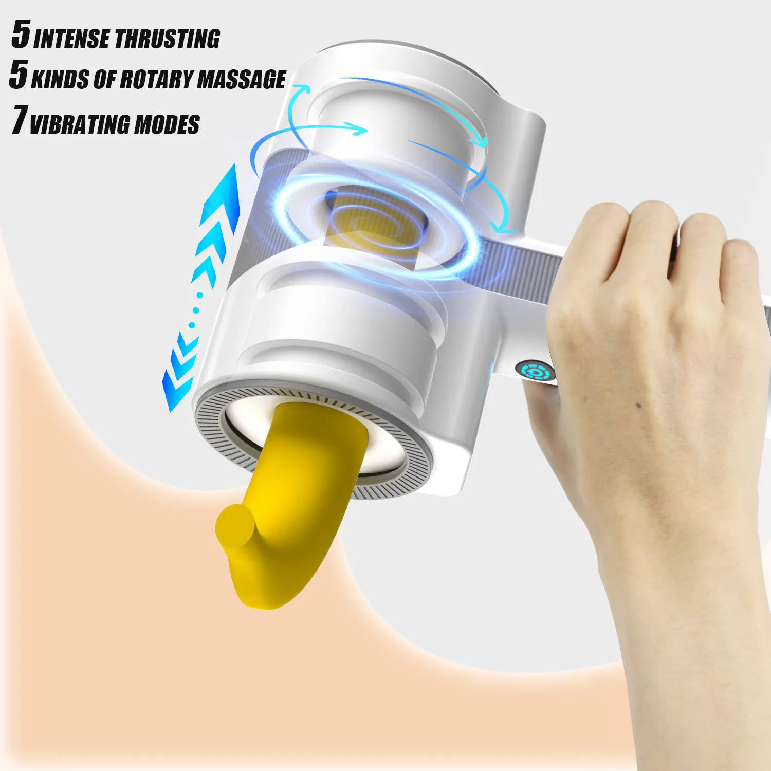 Male Masturbator Cup Automatic Telescopic Rotating Masturbator Separate Exercise Cup Penis Massager Erotic Sex Machine for Men view 3