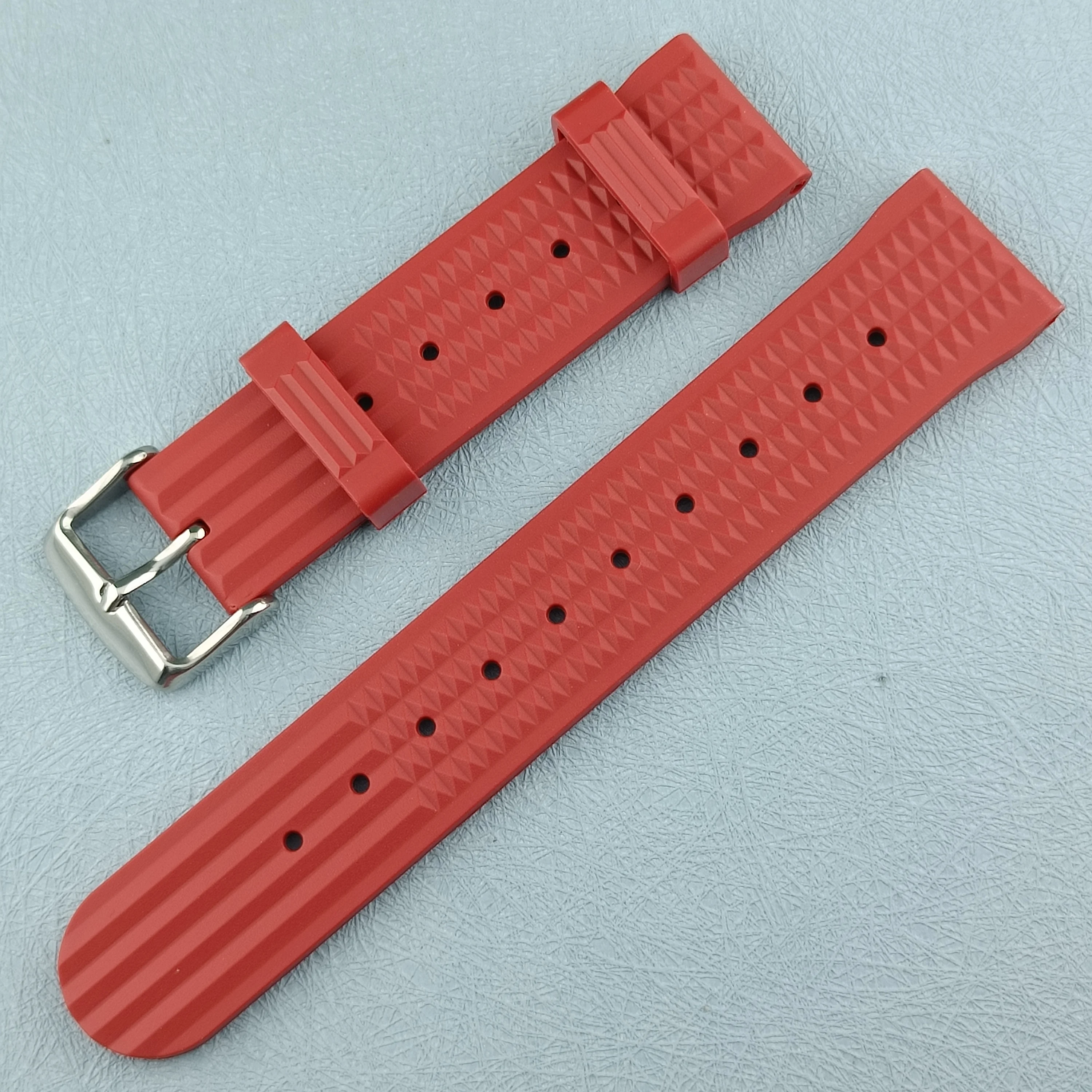 22mm Rubber Watch Band For Seiko Soft Rubber Watch Strap Waterproof Replacement Universal Watchbands