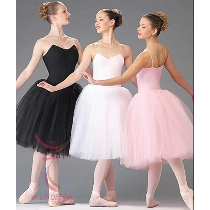 Vestido largo de tutú de Ballet para niños y adultos, faldas de práctica para fiesta, ropa, trajes de baile de moda, alta calidad