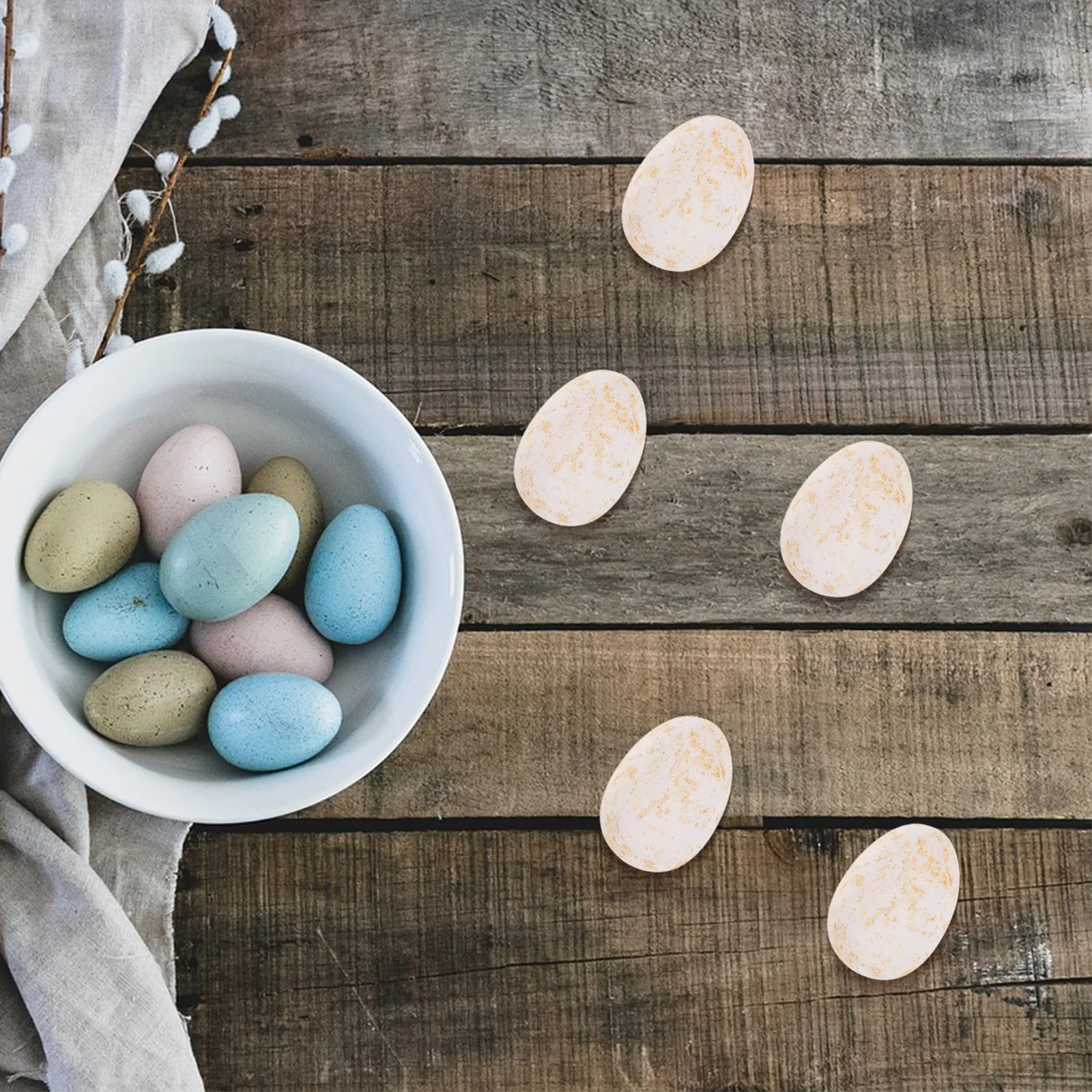 

40Pcs Easter Foam Eggs Artificial Decorative Pack Supplies DIY Crafting Ornament Festive Home Decor Supplies