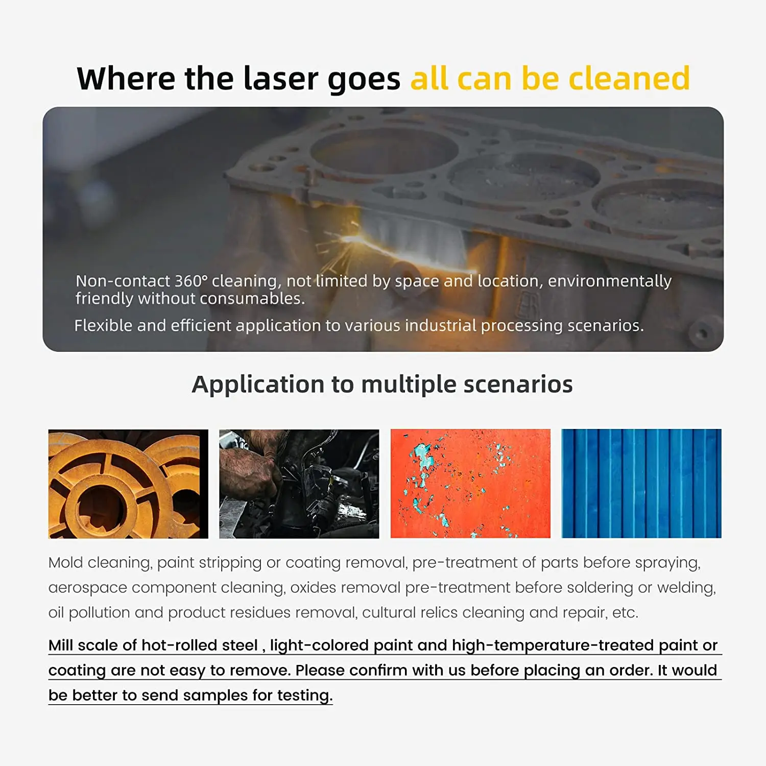Handheld Portable Continuous Fiber Lazer Cleaning Rust Removal Tool Steel Aluminum Paint Removal Machine