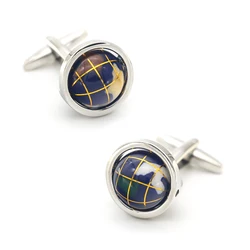 iGame Fashion Cufflinks Wholesale & Retail Novelty Functional Rotatable Globe Design Quality Brass Material Cuff Links