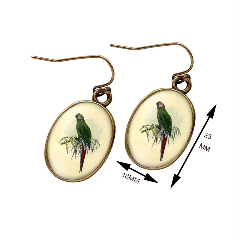 New Vintage Bird Drop Hanging Earrings for Women Bronze Girl Dangle Earring Stylish Jewelry Personality Gift