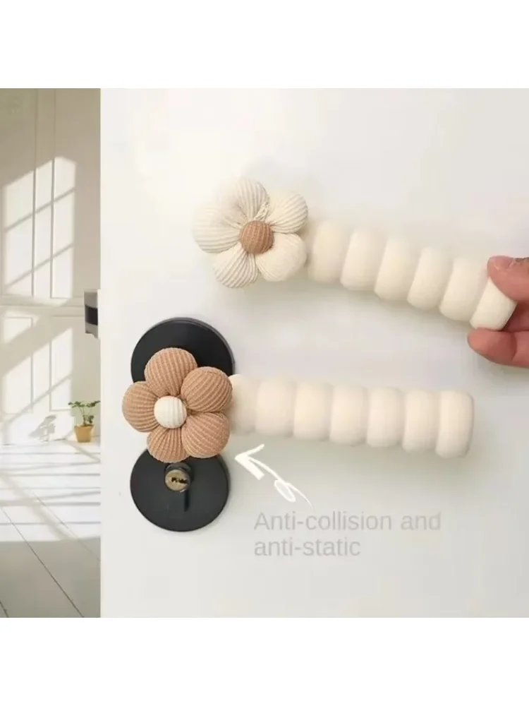 Protective Sheath Door Handle Cover Anti-Slip Anti-Static Door Knob Cover Silent Anti Collision Doorknob Sleeve Home