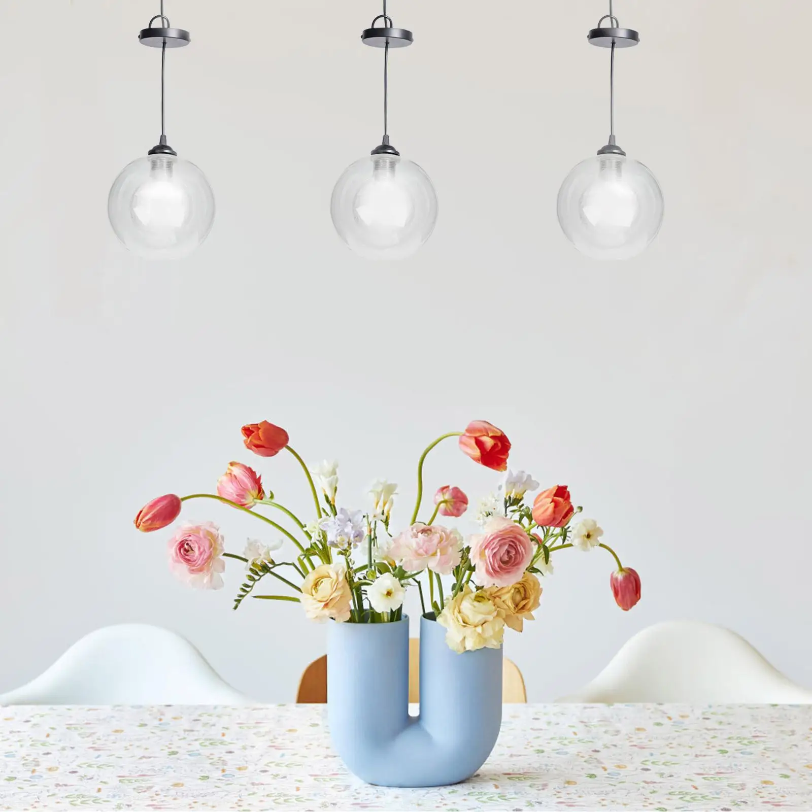 Glass Lamp Lampshade Globe Ceiling Light Fixture Round Clear Hallway Cover Replacement