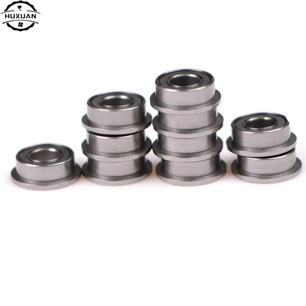 10 Pieces MF63zz 3x6x2.5mm Metal Double Shielded Miniature Deep Groove Flanged Ball Bearings For 3D Printer Wholesale