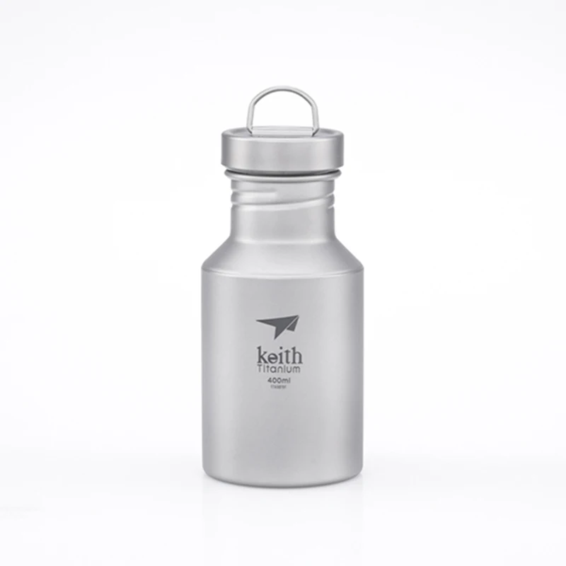 

Keith 400ml Titanium Water Bottle Portable Direct Cup Drinking Outdoor Travel Camping Tableware Sport Cycling Kettle