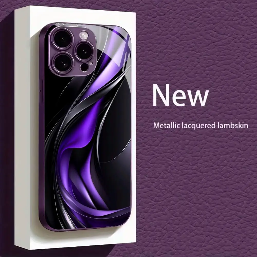 

new Hot-selling protective case Phone Case Metallic paint Glass PhoneCase for iPhone 17、16、15、14、13、12、11pm Pro Plus Business
