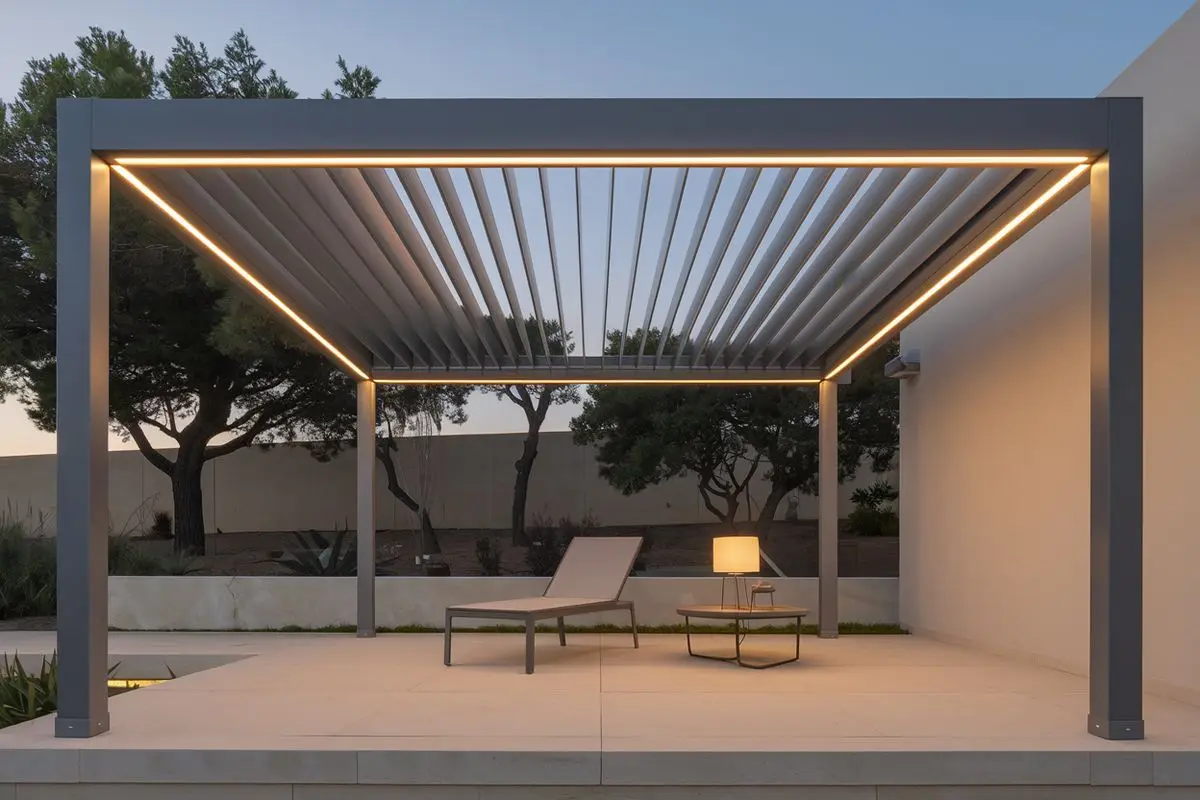 Customized OEM Design Outdoor Garden Terrace Roof Swimming Pool Electric Adjustable Pavilion Louver Aluminum Pergola for Sale