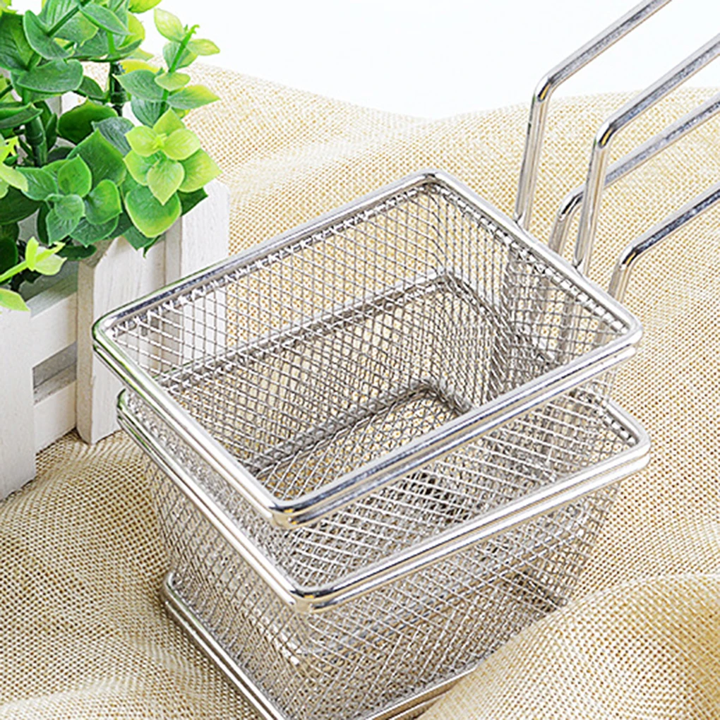 Small French Fries Basket Mini Frying Basket Strainer Fryer Kitchen Cooking Basket Kitchen Accessories Tools