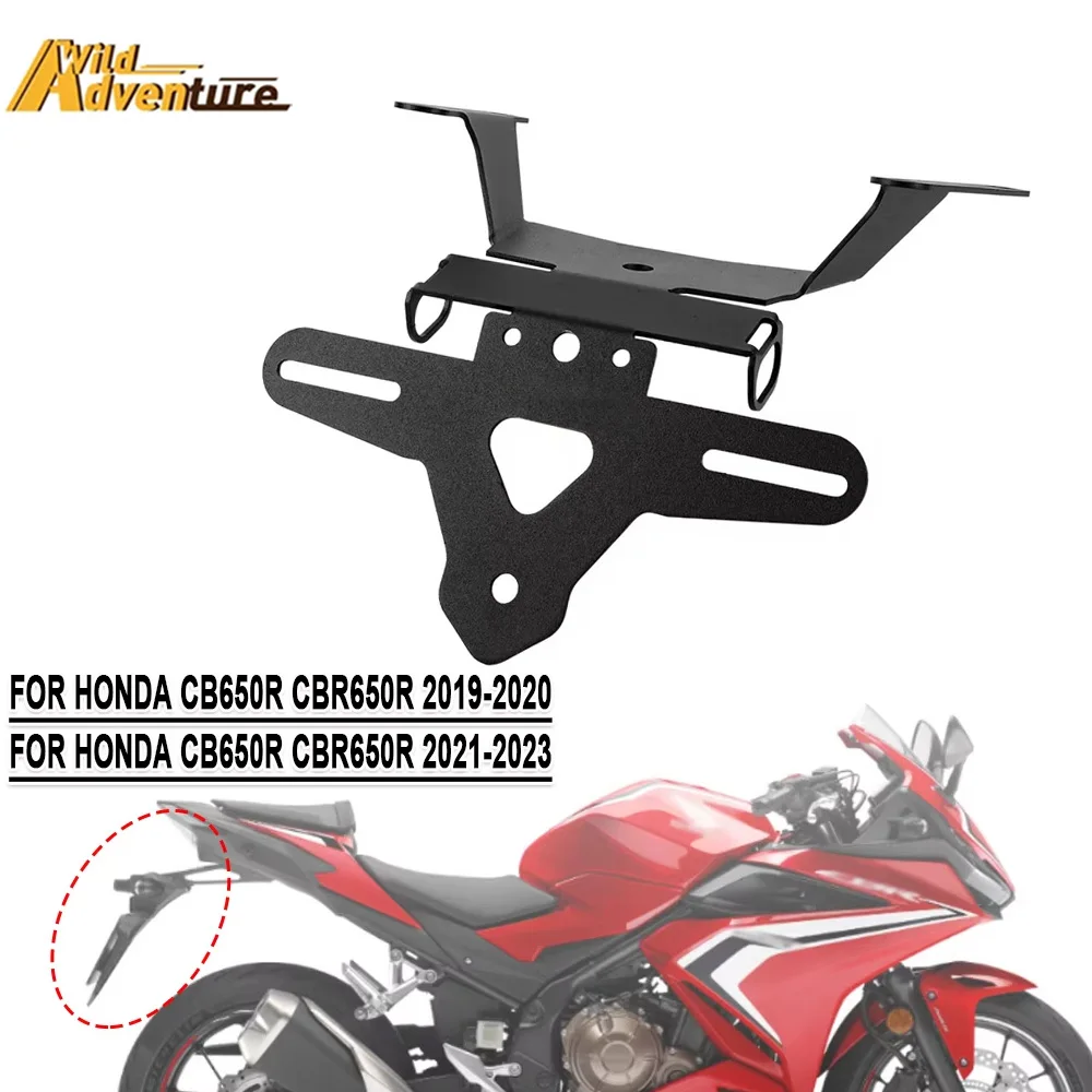 

CB650R CBR650R Motorcycle License Plate Holder Fender Eliminator Registration Bracket For Honda CB650 R CBR650 R With LED Light