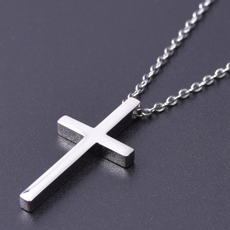 Personality Crosses Necklace Men 45-60cm Chain On The Neck Stainless Steel Necklaces For Men Women Accessories Fashion Jewelry