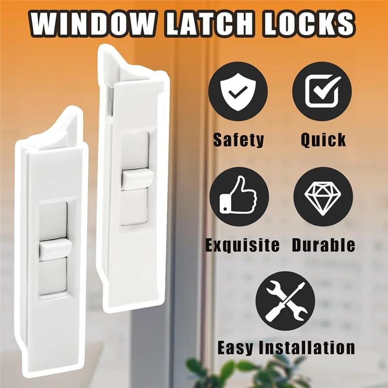 

A01F-6 пар наклонной защелки, пластиковая конструкция, замена наклонной защелки для окон, пара защелкивающих защелок, подпружиненный замок для оконной защелки