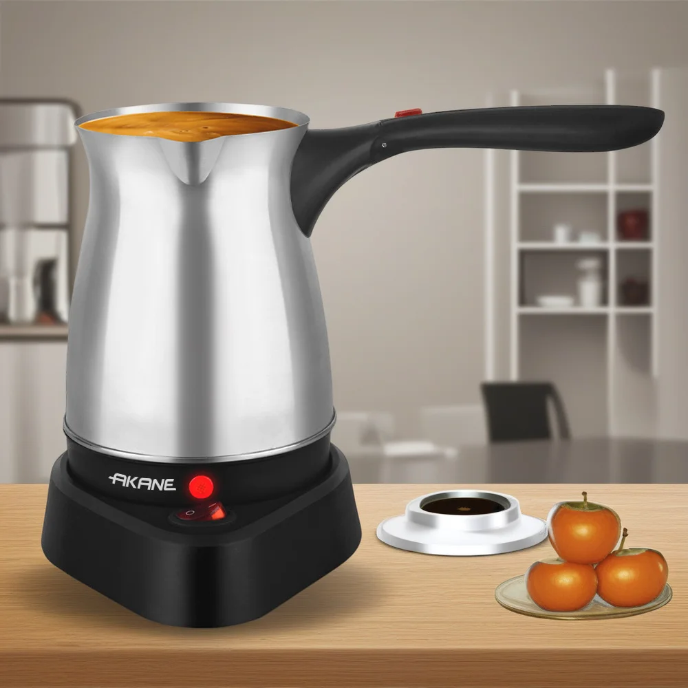 

Турецкий кофейник, электрический чайник из нержавеющей стали с ручкой, европейский стандарт, нагреватель горячей воды, кофеварка