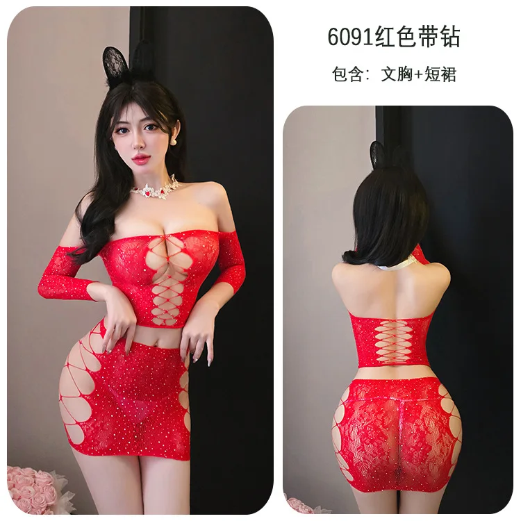 

Длинное ночное сексуальное женское белье, сетчатый жаккардовый сексуальный прозрачный боди без следов, горячий и легко рваемый сетчатый костюм 6091