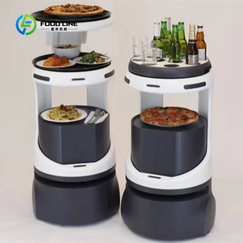 Customized Hotel Waiter Robot Food-delive Serving   Commercial  Delivery Robot Drink Delivery Waiter Robot