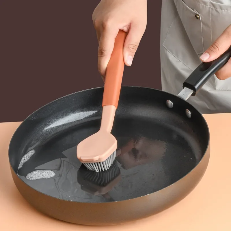 Silicone kitchen pot washing brush non-stick pan decontamination cleaning brush dishes sink cleaning brush kitchen gadgets.