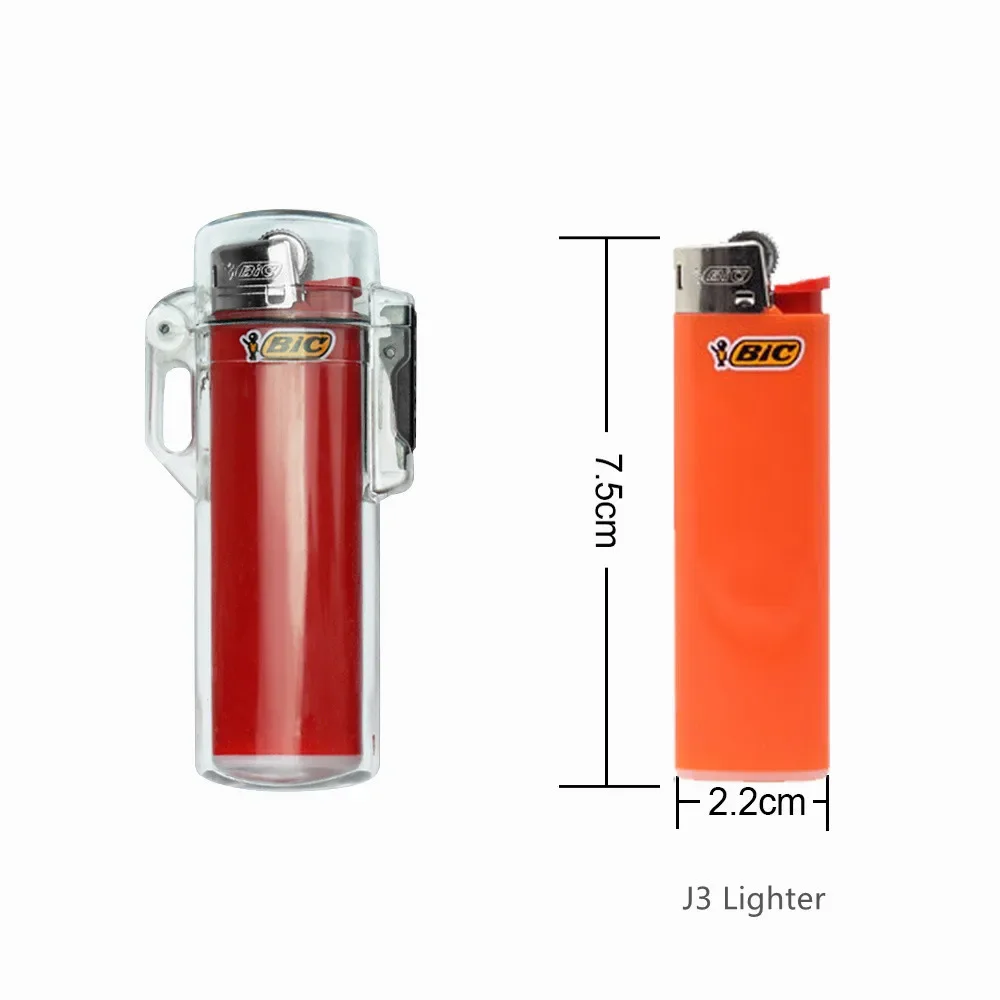 Waterproof Lighter Case High Grade Plastic Kerosene Oil Lighters Sleeve for BIC J3 Lighter Smoking Accessories Men\'s Gadget Gift