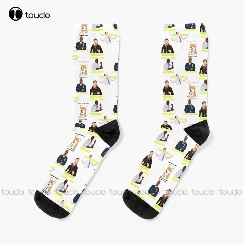 Brooklyn Nine Nine Sticker Pack Brooklyn 99 Art Socks Women Socks Unisex Adult Teen Youth Socks Custom Gift 360° Digital Print