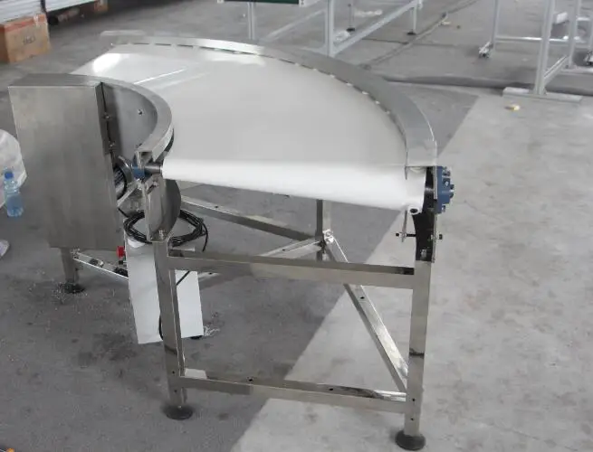 コンパクトなコーナーベルトコンベヤー,幅500mm,90度,180度,高品質,工場からの供給