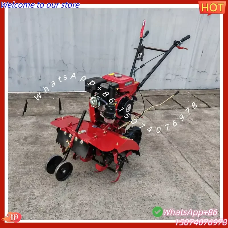 2026 Small Agricultural HandHeld Ditching and Trenching Machine Multi-function Rotary Tiller Mini-tiller