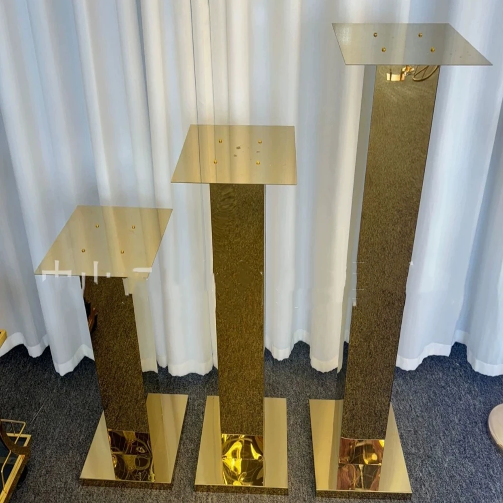 3-10pcs)20-120cm)Wedding Rounded Acrylic Mirror stand for Table Tops for Party Table Centerpiece