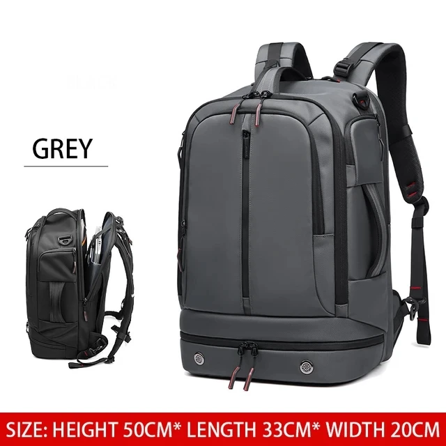 Men Larger Capacity Backpack Business Notebook Bagpack Waterproof Light Multifunctional Travel Luggage Storage Knapsack Shoe Bag