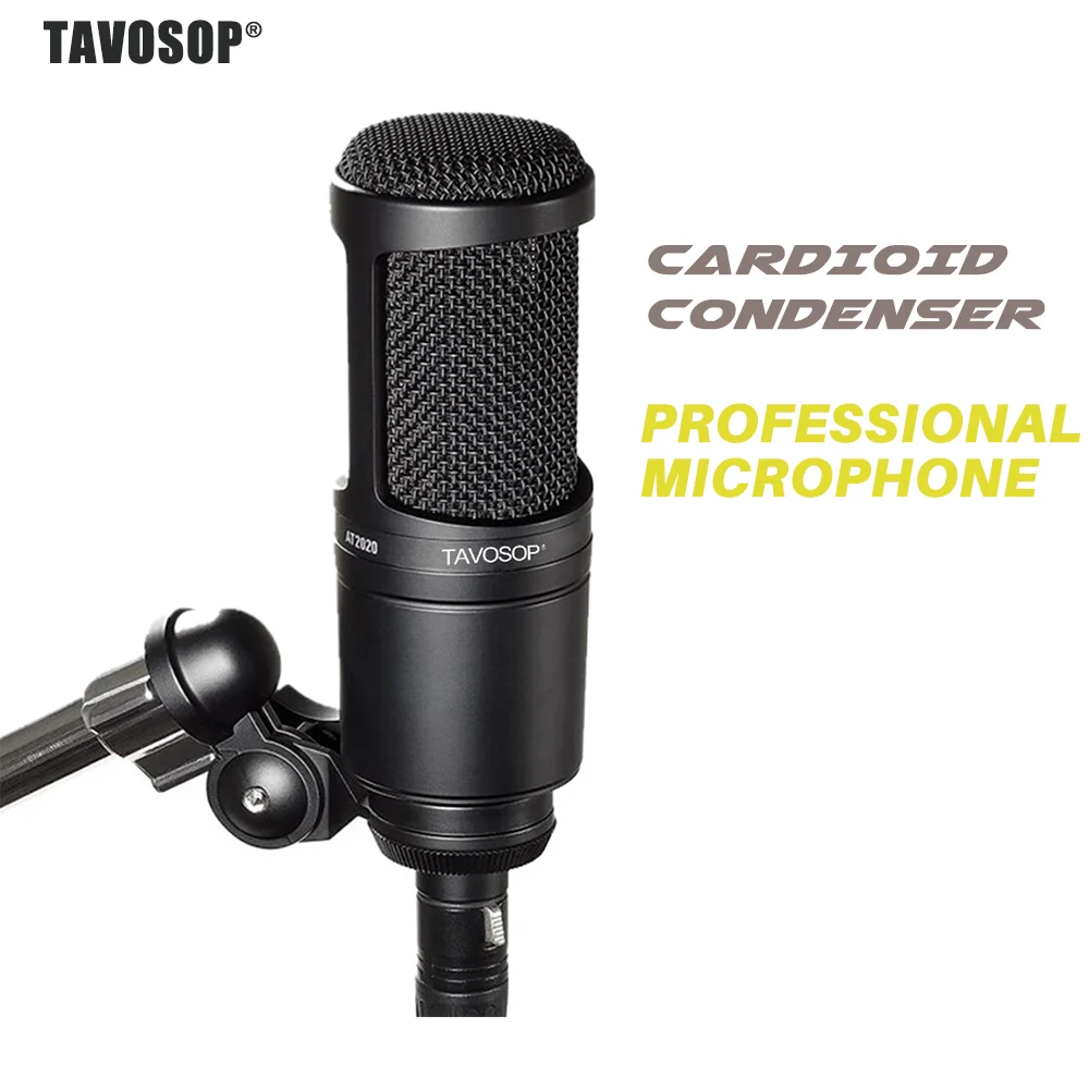 TAVOSOP-AT2020 Cardioid Condenser Professional Microphone fo