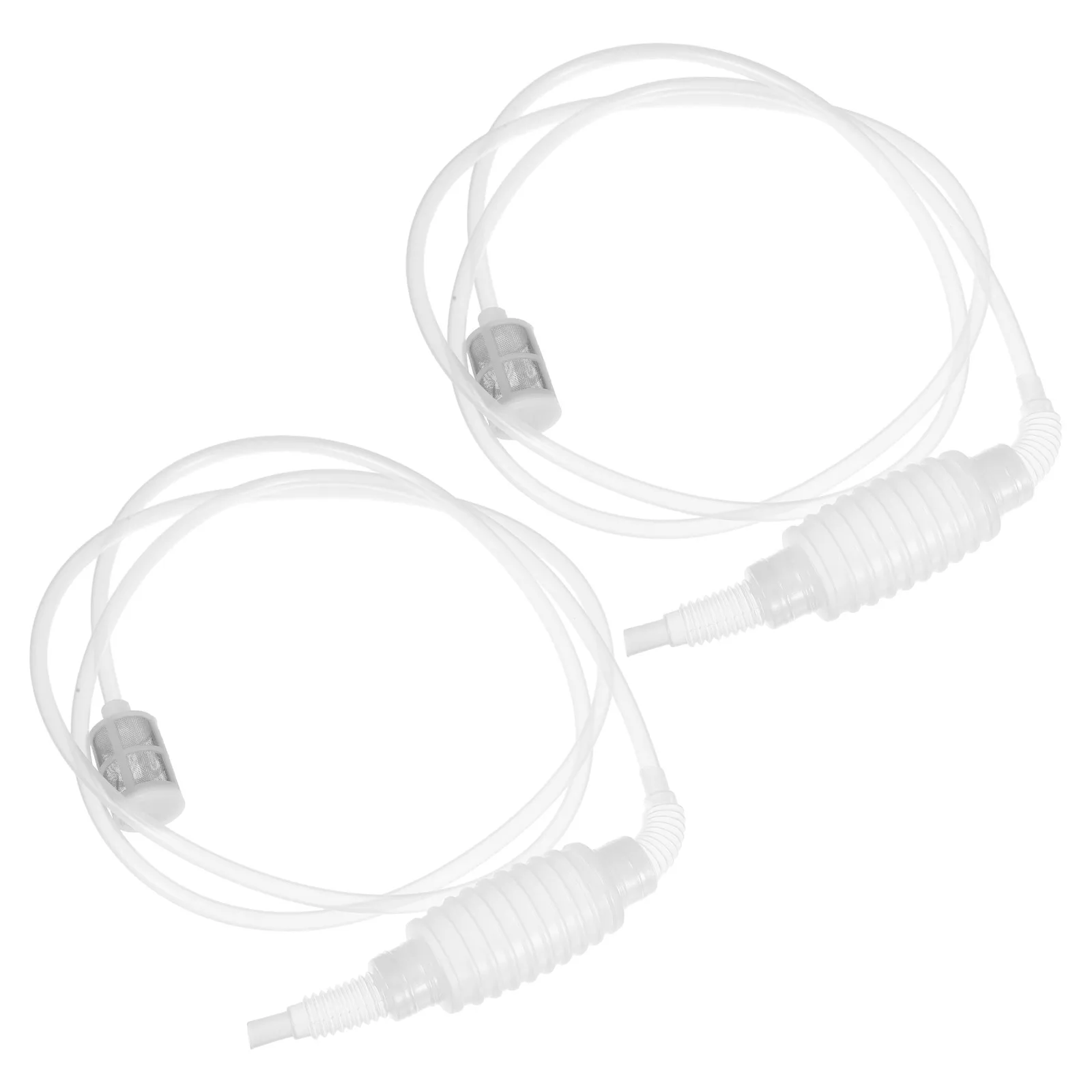 

2Pcs Hand Pump Siphon Oil Transfer Tubes Clear Hose Fuel Water Manual Transfer Pump with Impurity Filter