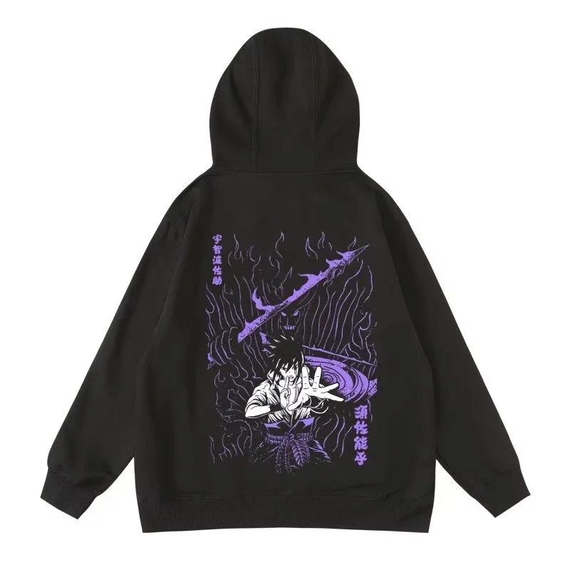 

Наруто мультфильм аниме Наруто Учиха Саске Акашио брендовый осенне-зимний свитер с капюшоном толстовка для мужчин и женщин в одном стиле